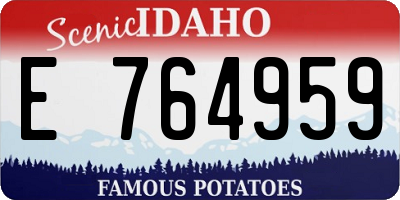 ID license plate E764959