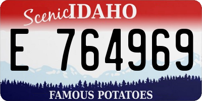 ID license plate E764969