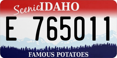 ID license plate E765011