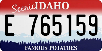 ID license plate E765159