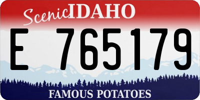 ID license plate E765179