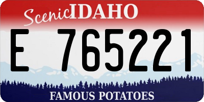 ID license plate E765221