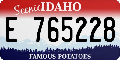 ID license plate E765228
