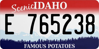 ID license plate E765238
