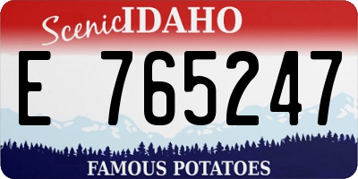 ID license plate E765247
