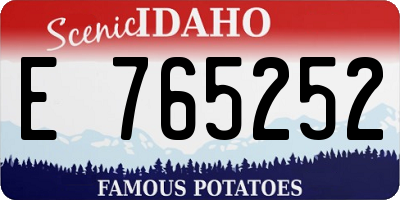 ID license plate E765252