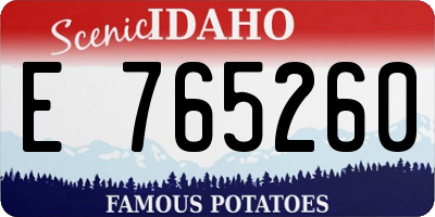 ID license plate E765260