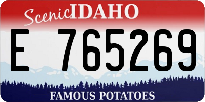 ID license plate E765269