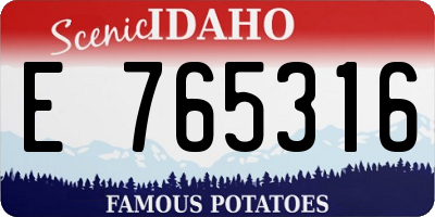 ID license plate E765316