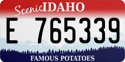 ID license plate E765339