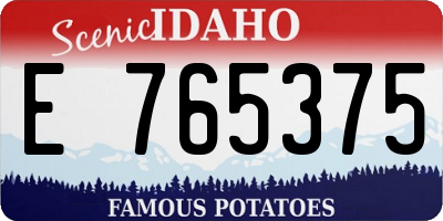 ID license plate E765375