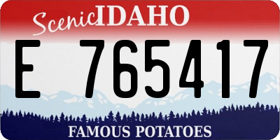 ID license plate E765417