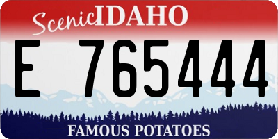 ID license plate E765444
