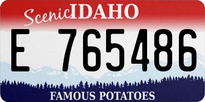 ID license plate E765486