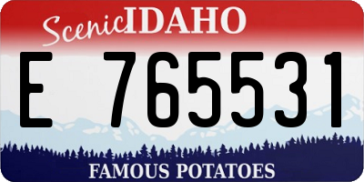 ID license plate E765531