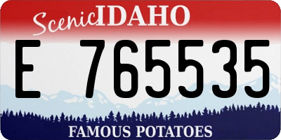 ID license plate E765535