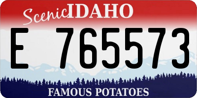 ID license plate E765573