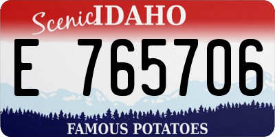 ID license plate E765706