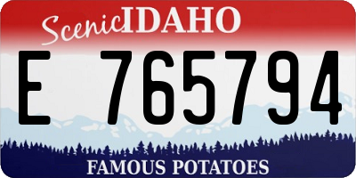 ID license plate E765794