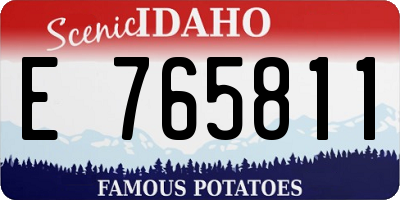 ID license plate E765811