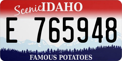 ID license plate E765948