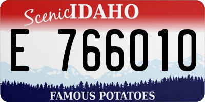 ID license plate E766010