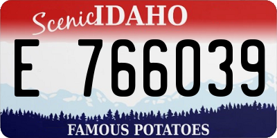 ID license plate E766039