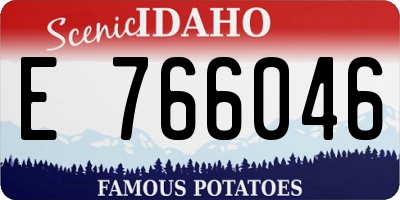 ID license plate E766046