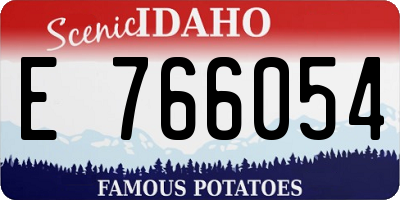 ID license plate E766054