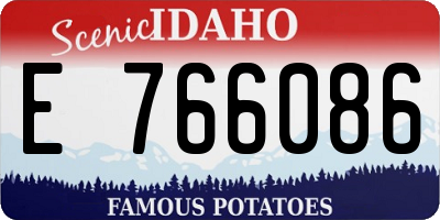 ID license plate E766086