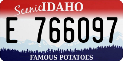 ID license plate E766097