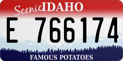 ID license plate E766174