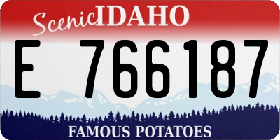 ID license plate E766187
