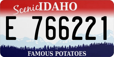 ID license plate E766221