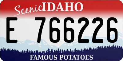 ID license plate E766226