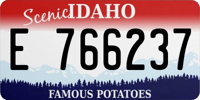 ID license plate E766237