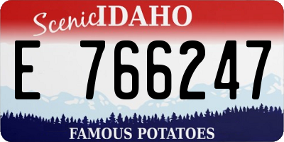ID license plate E766247