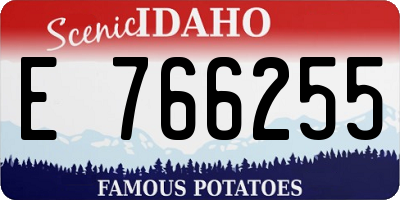 ID license plate E766255
