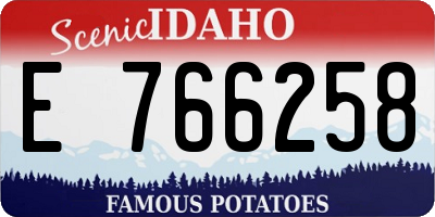 ID license plate E766258