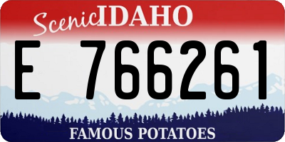 ID license plate E766261