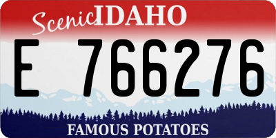 ID license plate E766276