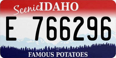 ID license plate E766296