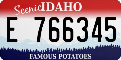 ID license plate E766345
