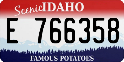 ID license plate E766358