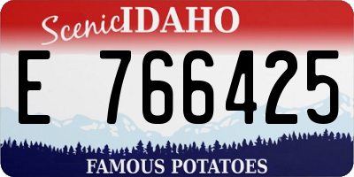 ID license plate E766425