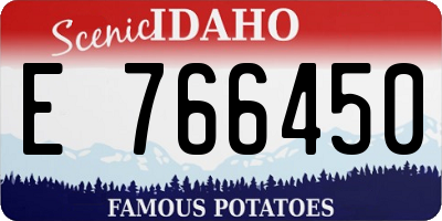 ID license plate E766450