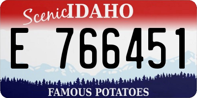 ID license plate E766451