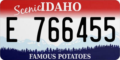 ID license plate E766455