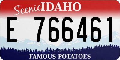 ID license plate E766461