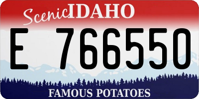 ID license plate E766550